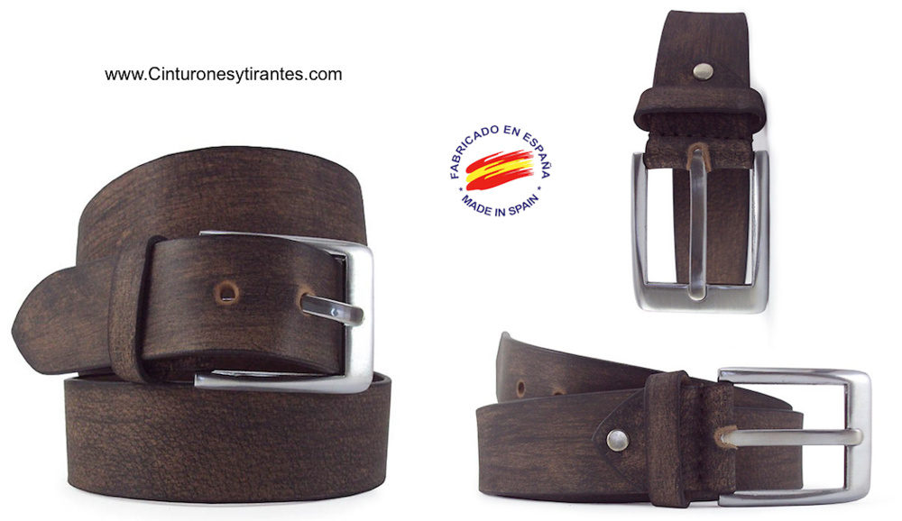AUTHENTIC EFFECT LEATHER BELT 