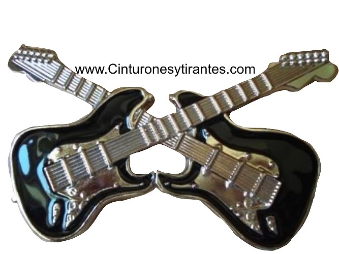 BELT MADE OF LEATHER WITH ELECTRIC GUITAR BUCKLE 