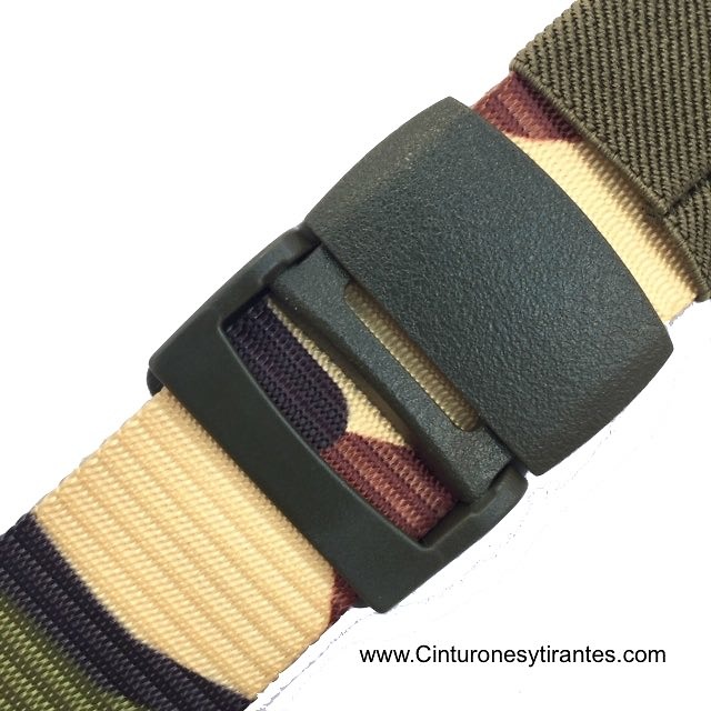 BELT NYLON TAPE WITH BUCKLE AUTOMATIC CAMOUFLEGE 