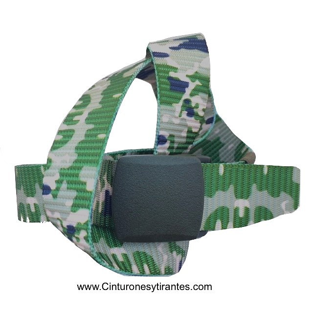 BELT NYLON TAPE WITH BUCKLE AUTOMATIC CAMOUFLEGE 