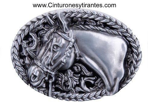 BELT WITH HEAD BUCKLE WITH RELIEF HORSE 