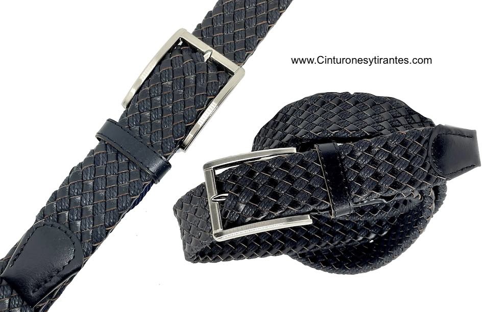 BLACK BRAIDED BELT FOR MAN OR YOUTH 