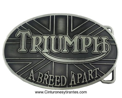 BLACK LEATHER BELT BUCKLE BUCKLE HOMAGE TO ENGLISH MOTORCYCLING 