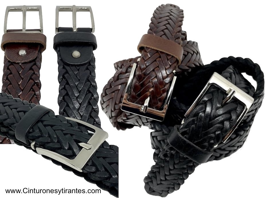 BRAIDING HANDMADE LEATHER BELT 