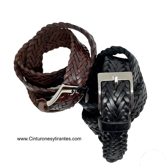 BRAIDING HANDMADE LEATHER BELT 