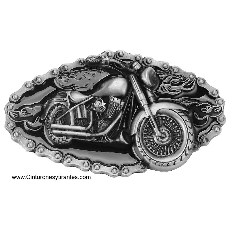 BRLACK LEATHER BELT WITH BUCKLE BIKER CHOPPER BUCKLE WITH CHAIN 