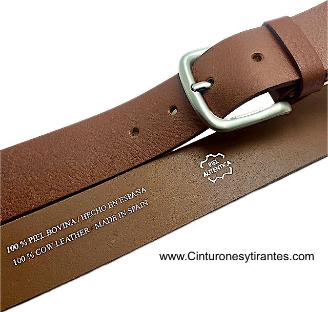 CINTURÓN ANCHO DE CUERO BOVINO PARA HOMBRE MUY CÓMODO 