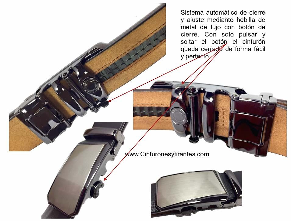 CINTURÓN AUTOMÁTICO DE HOMBRE HECHO DE CUERO 