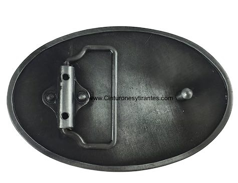 CINTURÓN CUERO NEGRO HEBILLA HOMENAJE MOTOCICLISMO INGLÉS 