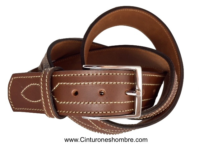 Cinturones elasticos caballero baratos - Acabados en piel de Ubrique