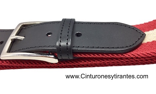 ELASTIC AND LEATHER BELT FOR MEN 