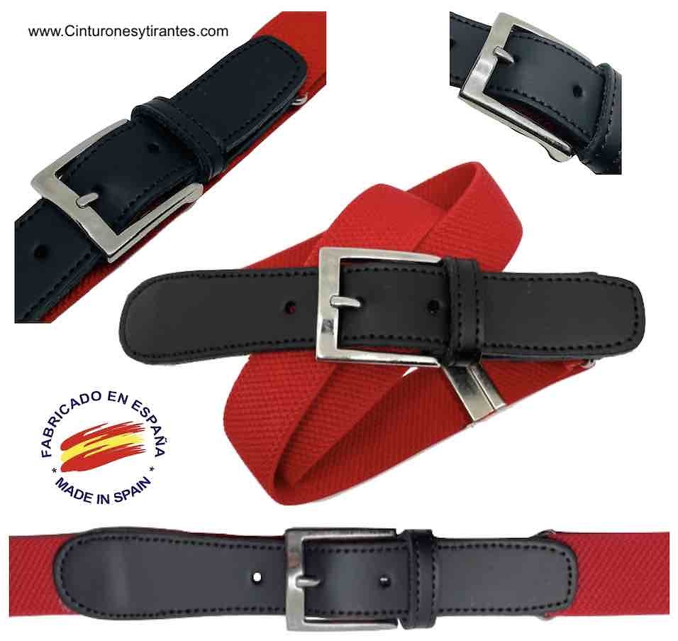 Belt-man-elastic-rubber-leather-in-color-red 