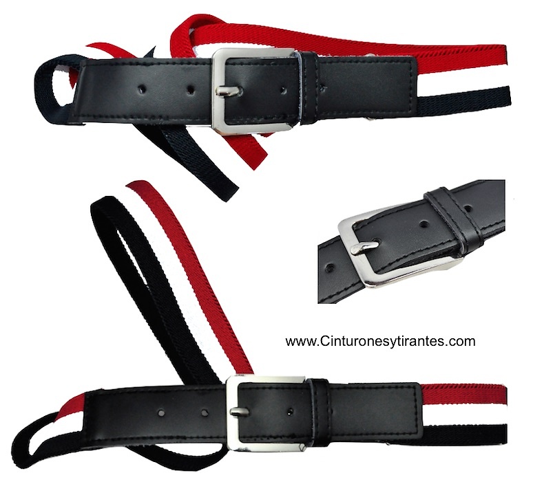 ELASTIC BELT WITH TRICOLOR SIZE REGULATOR 