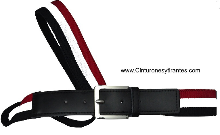 ELASTIC BELT WITH TRICOLOR SIZE REGULATOR 