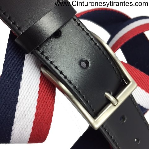 EXTRA STRONG LEATHER AND CANVAS BELT FOR MEN 