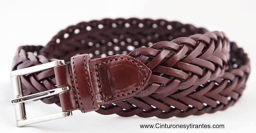 HANDMADE BRAIDED LEATHER BELT 