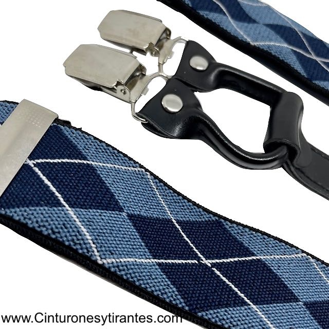 LARGE NAVY BLUE RHOMBUS STRAPS 