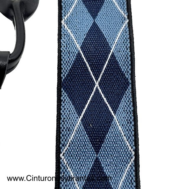 LARGE NAVY BLUE RHOMBUS STRAPS 