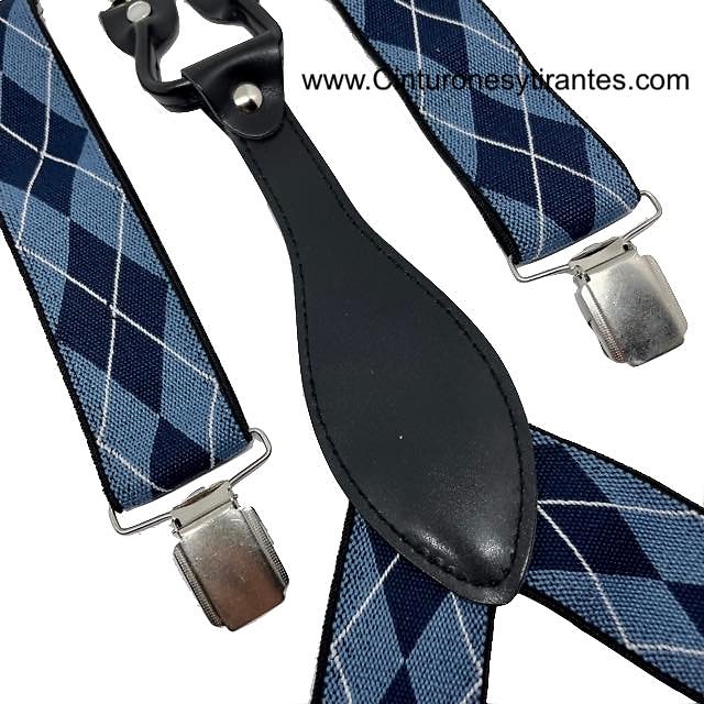 LARGE NAVY BLUE RHOMBUS STRAPS 