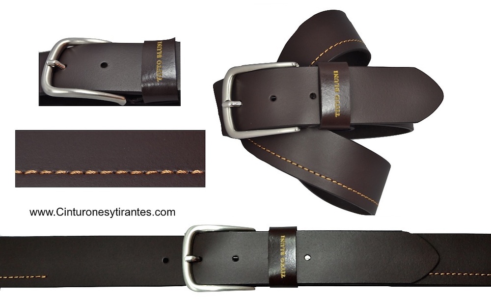 LEATHER BELT JEANS AND SPORT CLOTHING BRAND TITTO BLUNI 