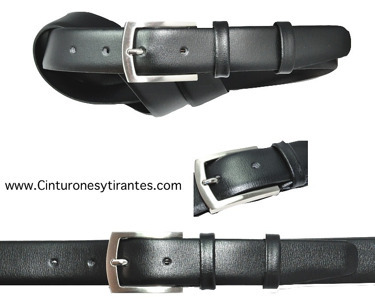 Men&#39;s double-skinned tubular leather belt