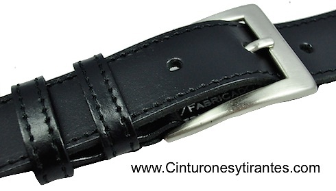 LEATHER BELT WITH DOUBLE PIN MADE WITH TONE THREAD - 7 colors- 