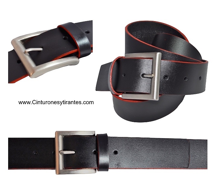 LEATHER BELT WITH EDGES RED FERRARI EDGES 