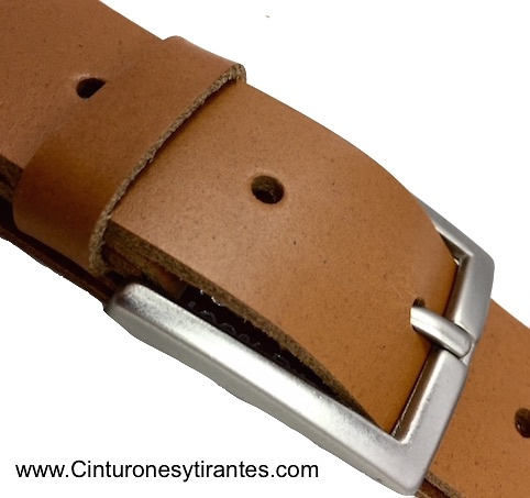 LEATHER BELT WITH FLAG OF SPAIN 