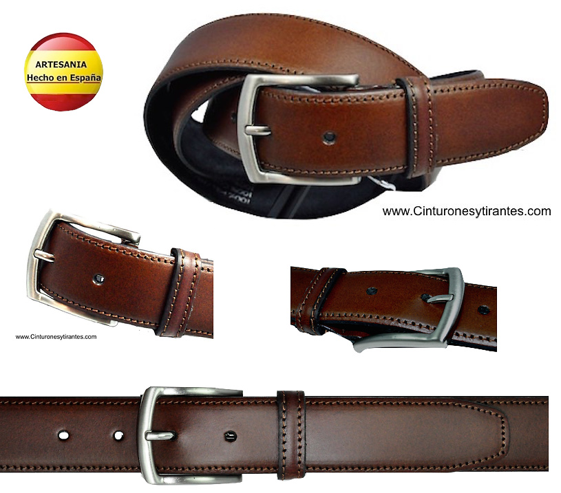 LEATHER BELT WITH SADDLE 