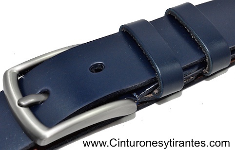 LEATHER BELT WITH SATIN FINISH LARGE SIZES 