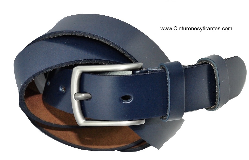 LEATHER BELT WITH SATIN FINISH LARGE SIZES 