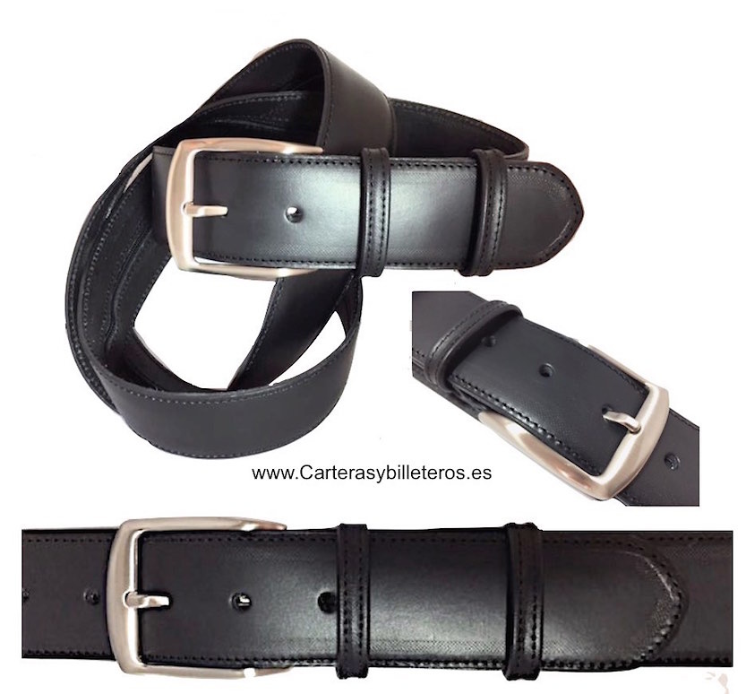 black leather wallet belt for men 
