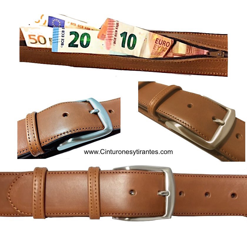 LEATHER BUCKET BELT WITH GREAT CAPACITY 