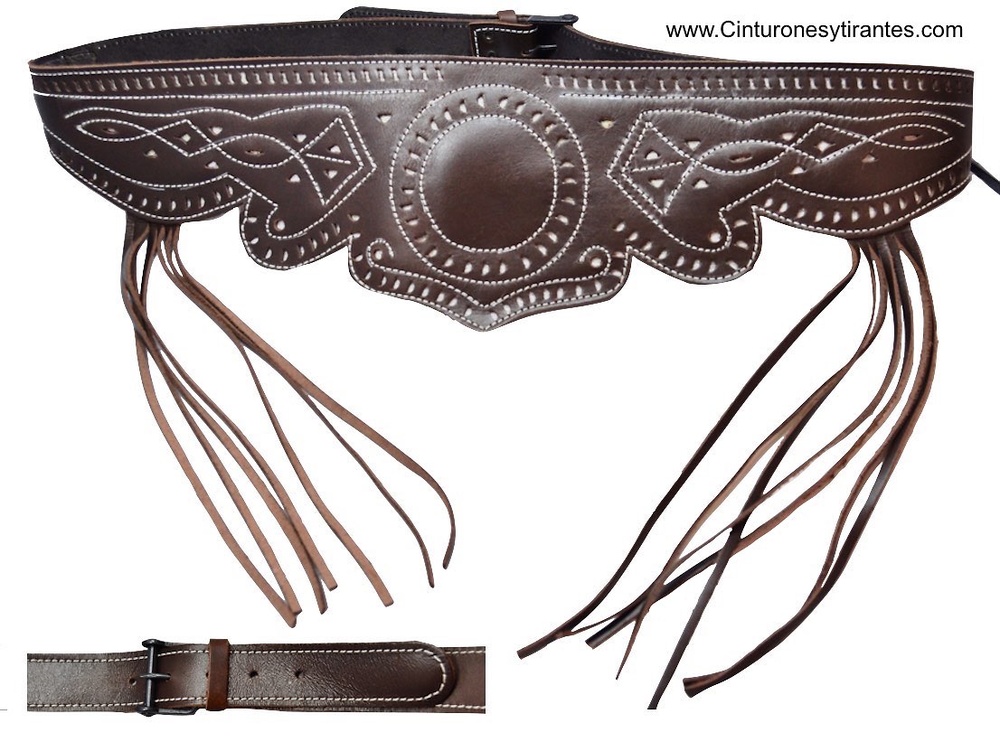 LEATHER COUNTRY BELT TRIM STITCHING 