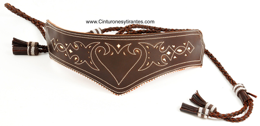 LEATHER COUNTRY BELT TRIM STITCHING 