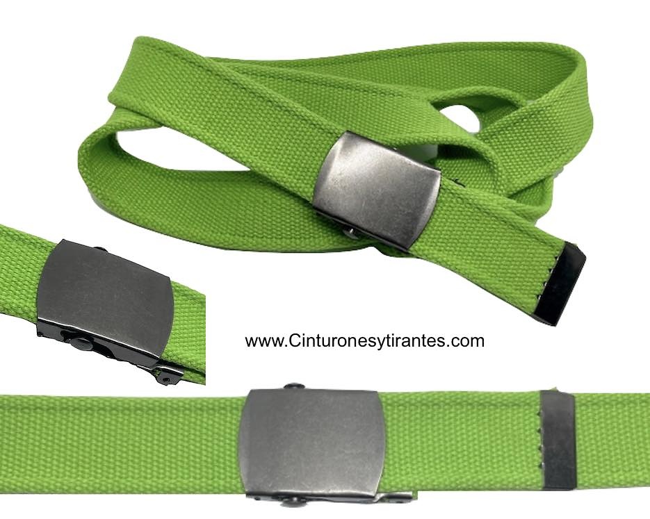 LONG EXTRA STRONG WEBBING BELT WITH AUTOMATIC BUCKLE + COLOURS 