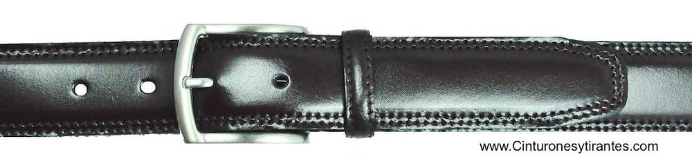 LUXURY DOUBLE SEWED LEATHER BELT 