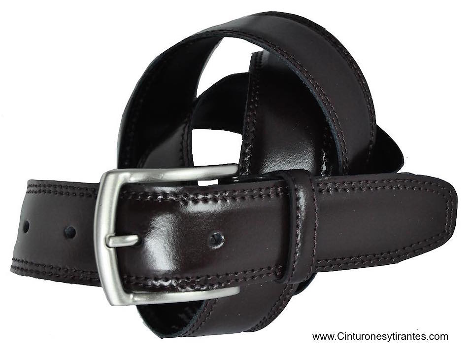 LUXURY DOUBLE SEWED LEATHER BELT 