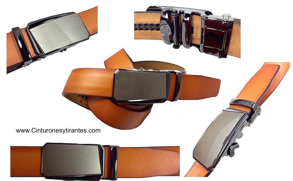 MEN'S AUTOMATIC BELT MADE OF LEATHER 