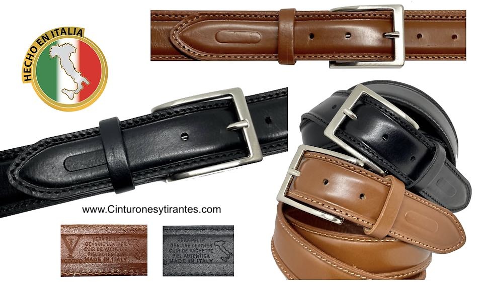 MEN'S LEATHER BELT MADE IN ITALY 