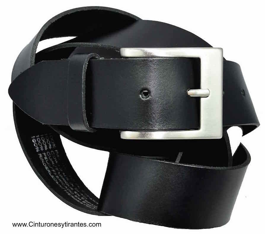 MEN'S LEATHER BELT WIDTH 4 CMS.- S 