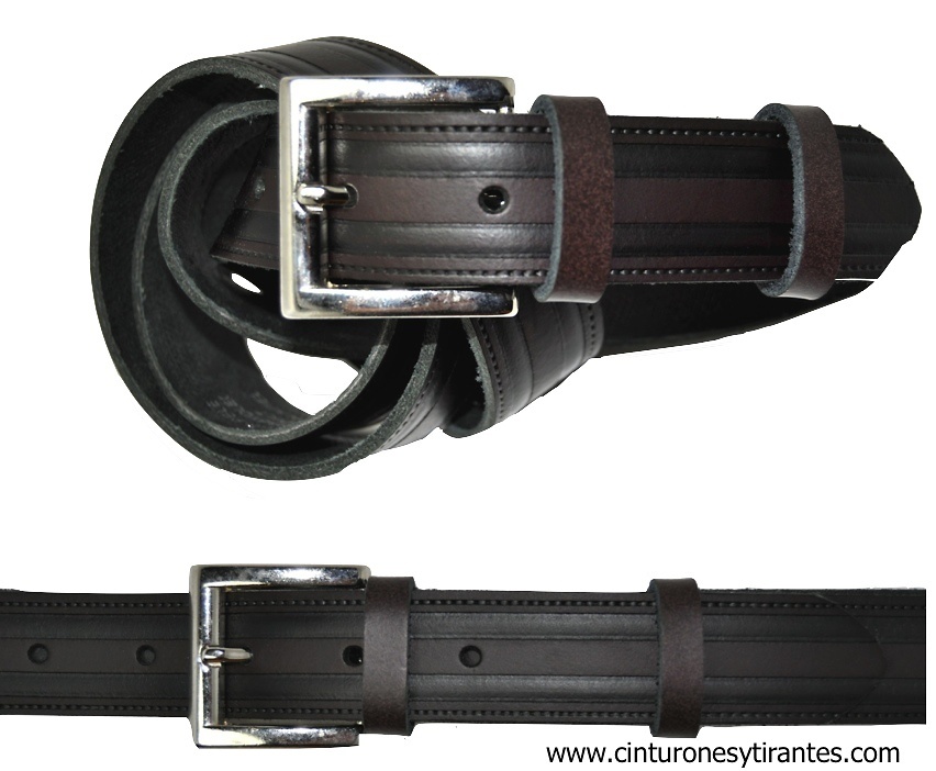 MENS LEATHER BELT WITH DRAWING RECORDED 