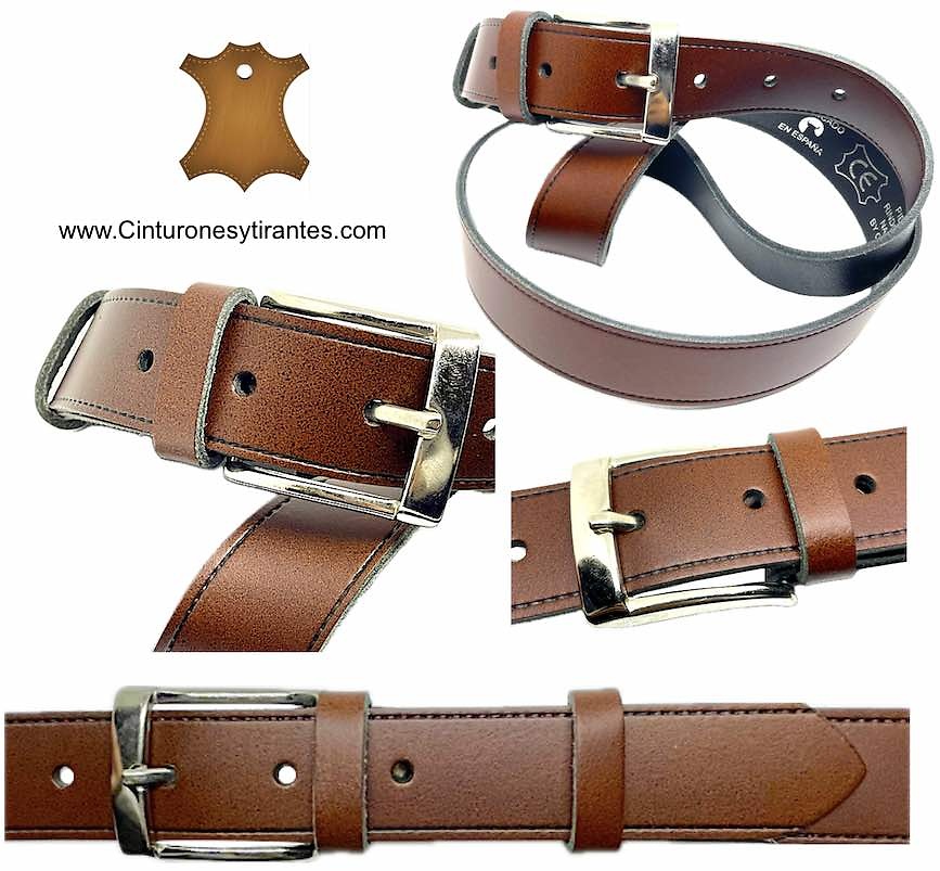 MEN'S MULTI-PURPOSE SMOOTH LEATHER BELT - 3 COLORS - 