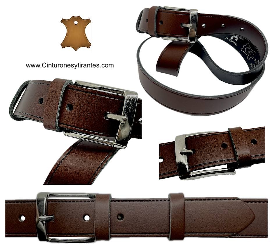 MEN'S MULTI-PURPOSE SMOOTH LEATHER BELT - 3 COLORS - 