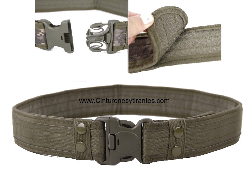 MILITARY TACTICAL BELT WITH PRESSURE CLOSURE 