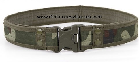 MILITARY TACTICAL CAMOUFLAGE BELT WITH PRESSURE CLOSURE 