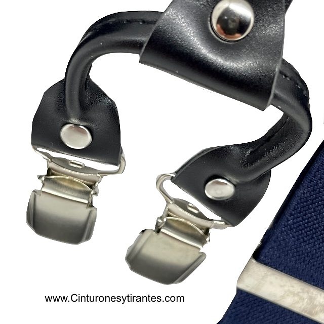 NAVY BLUE MEN'S SUSPENDERS WITH Y CLIPS 