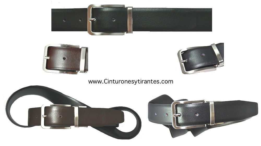 REVERSIBLE BELT DUPLEX LEATHER FOR MEN 