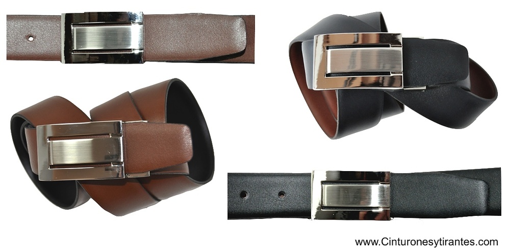 REVERSIBLE LEATHER BELT 