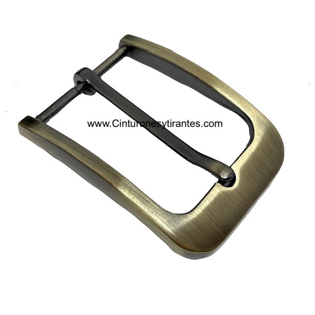SMOOTH GOLD-PLATED METAL BUCKLE FOR BELT WIDTH 35 MILLIMETRES 